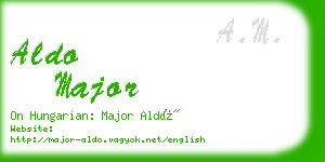 aldo major business card